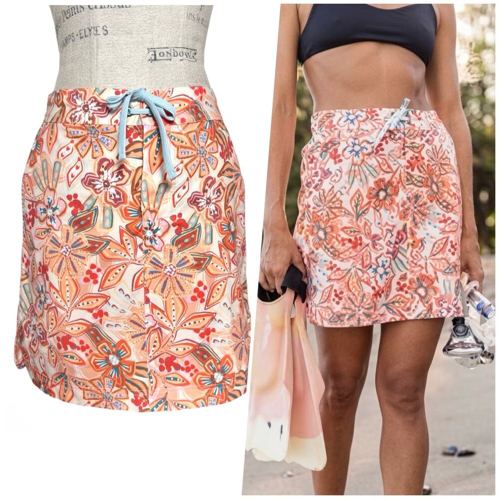 RipSkirt | Women | Hawaiian Pinwheel Floral Beach Swim Sport Skirt | Small